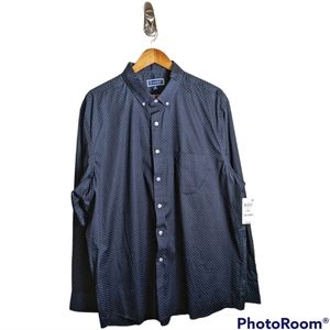 Club Room, XXL, Deep Black with white micro dot Print